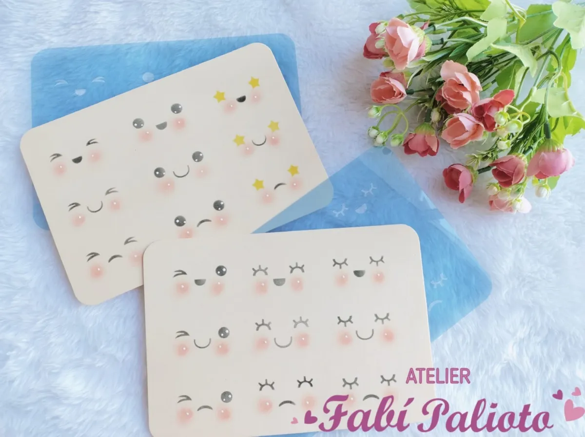 M26   Marcadores de Expressões Olhos Kawaii 2 - Tamanho 4cm 
