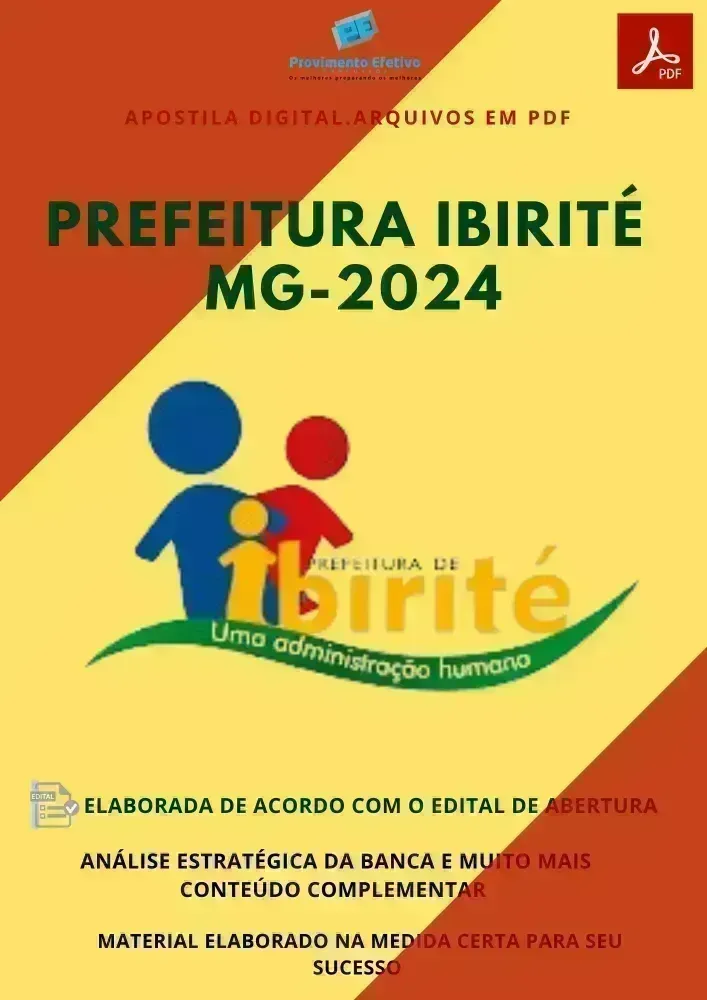 Apostila Prefeitura Ibirité MG Psicólogo 2024