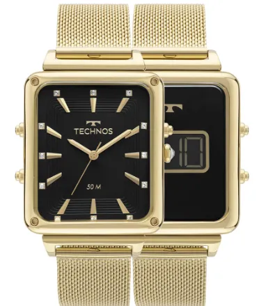 Relógio Technos Feminino Curvas Dourado 9T33AJ/1P