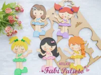 G215  Gabarito de Moldes  em MDF Menina 1