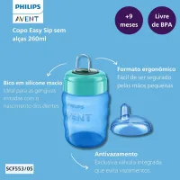 Kit Copo Philips Avent Easy Sippy SCF553/ 25 -260ml-2 Pçs - Foto 6