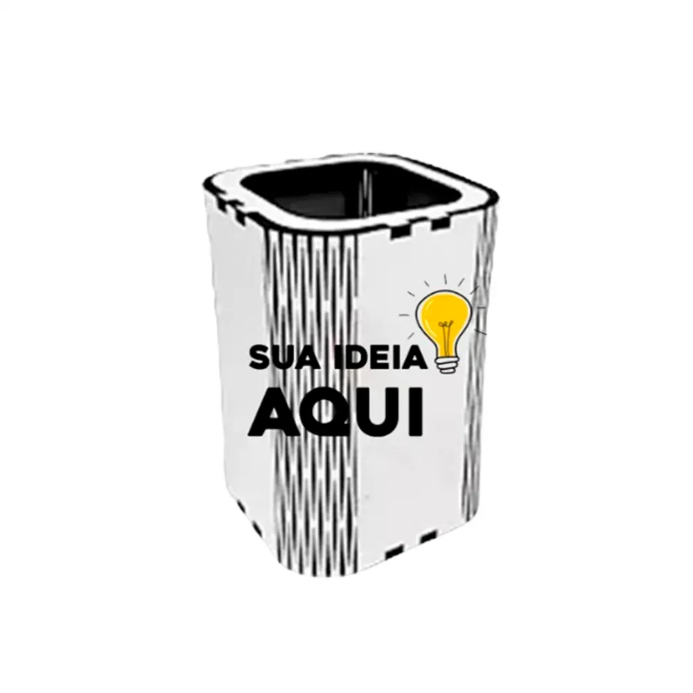 Porta Lápis Curvo de MDF