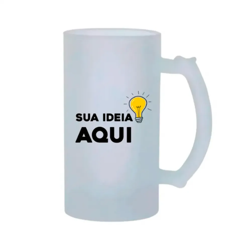 Caneca de Chopp de Vidro Jateado 475ml Imagem