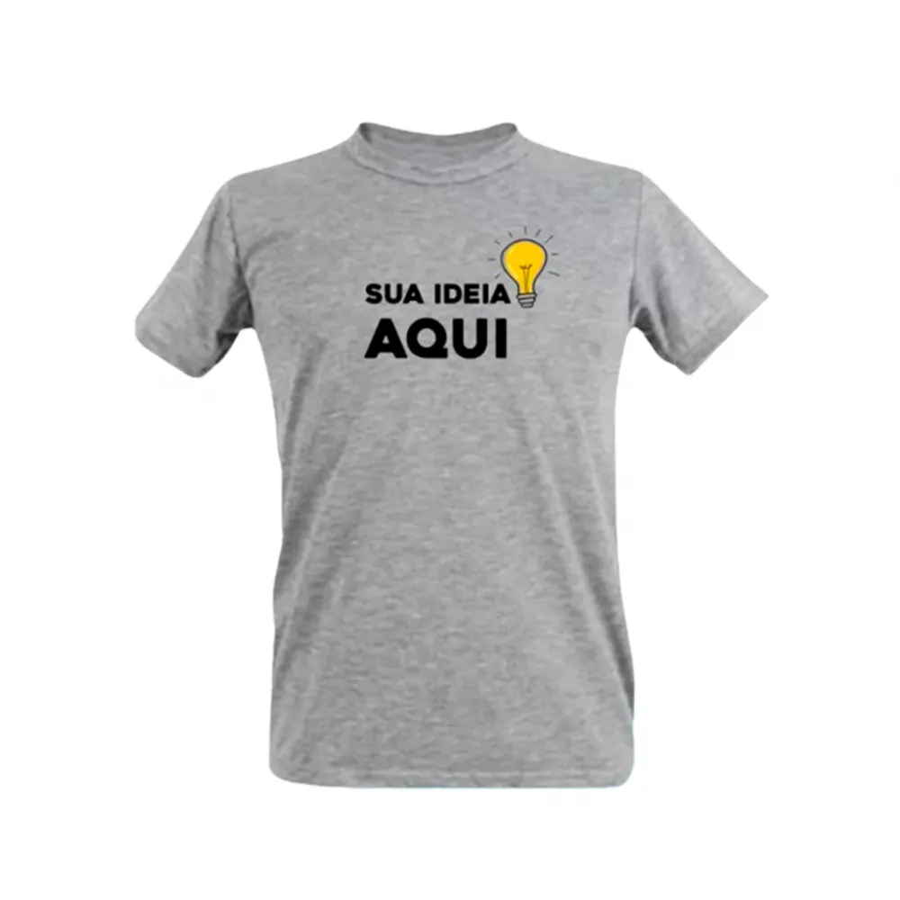 Camiseta Lisa Cinza Mescla