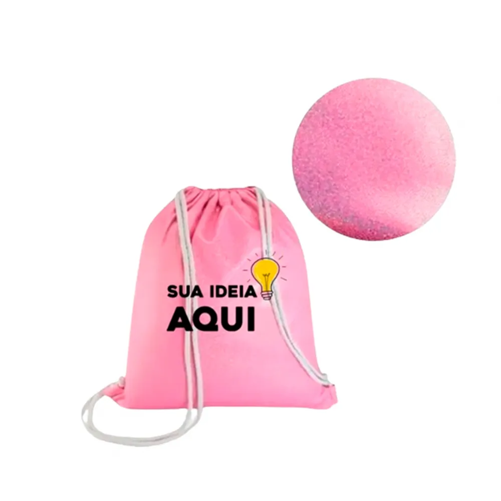 Saco Mochila com Glitter 30x40cm
