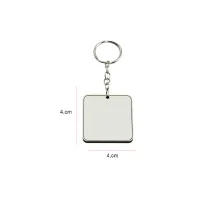 Chaveiro de MDF Texturizado Quadrado 4x4 cm  - Foto 4