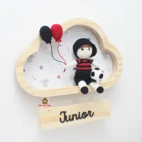 Menino - Futebol - Camiseta + Bermuda - Nuvem M - Porta Maternidade - Foto 4