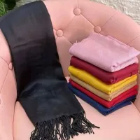CASHMERE CACHECOL COM FRANJAS -  DIVERSAS CORES
