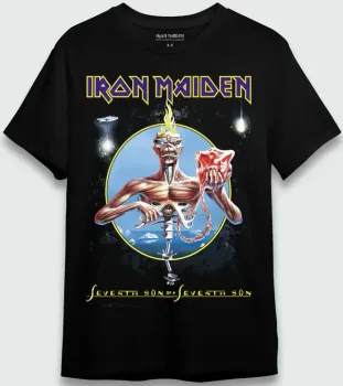 CAMISETA PLUS SIZE IRON MAIDEN SEVENTH SON OF A SEVENTH SON