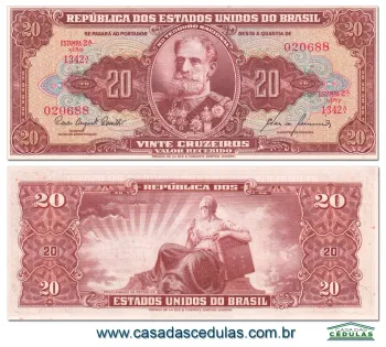 C087 - 20 Cruzeiros (Deodoro da Fonseca) - Fe - Leve amarelado