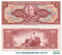 C087 - 20 Cruzeiros (Deodoro da Fonseca) - Fe - Leve amarelado