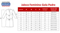 Jaleco Feminino Gola Padre Oxford Branco Manga Longa e Botão - Foto 5