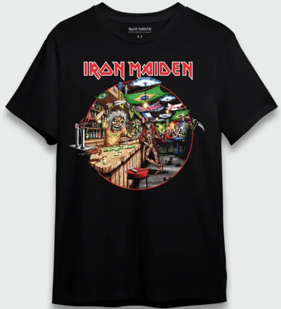 CAMISETA PLUS SIZE IRON MAIDEN BRASIL