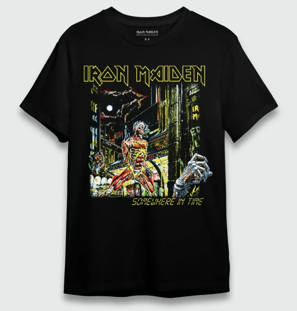 CAMISETA PLUS SIZE IRON MAIDEN SOMEWHERE IN TIME 2
