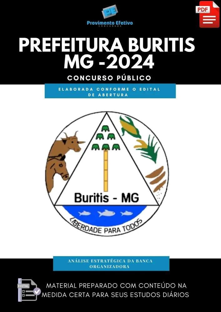 Apostila Buritis MG Ano 2024 Nível Médio e Técnico Imagem