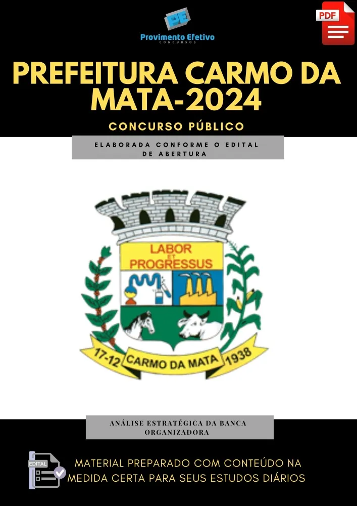 Apostila Carmo da Mata MG 2024 Imagem