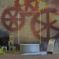 Quadro Recados de acrílico 3D Escrita Iluminados USB - Foto 3