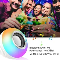 Lampada Luz Led Rgb Bluetooth Música Caixa Som + Controle 110V/220V - Foto 5