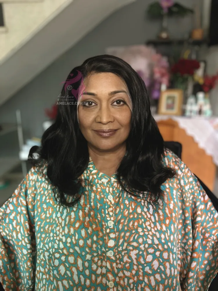  Lace Front Luciana 13x6 UltraHD humana repartição livre, tela de orelha a orelha