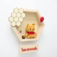 Ursinho Pooh  - Quadro Colmeia  - Porta Maternidade - Foto 2
