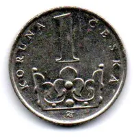 República Tcheca - 1996 - 1 Koruna - Foto 2