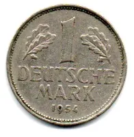Alemanha - 1954F - 1 Mark