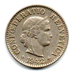 Suíça - 1942 - 5 Rappen