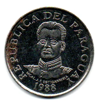 Paraguai - 1998 - 50 Guaranies - C/ Oxidação