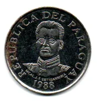 Paraguai - 1998 - 50 Guaranies - C/ Oxidação
