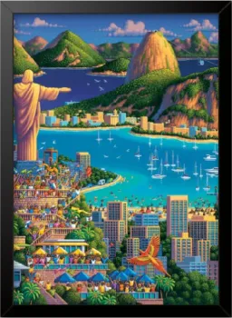Quadro Rio de Janeiro é Lindo - Frete Grátis
