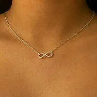  Choker de Prata Alta - Infinito com Pedras - CL229 - Foto 2