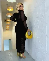 Vestido Curto Tomara Que Caia c/ Tule Drapeado Maria Francia Preto - Foto 2