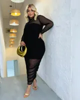Vestido Curto Tomara Que Caia c/ Tule Drapeado Maria Francia Preto - Foto 3