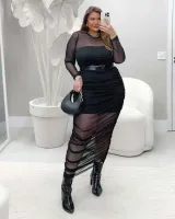 Vestido Curto Tomara Que Caia c/ Tule Drapeado Maria Francia Preto - Foto 5