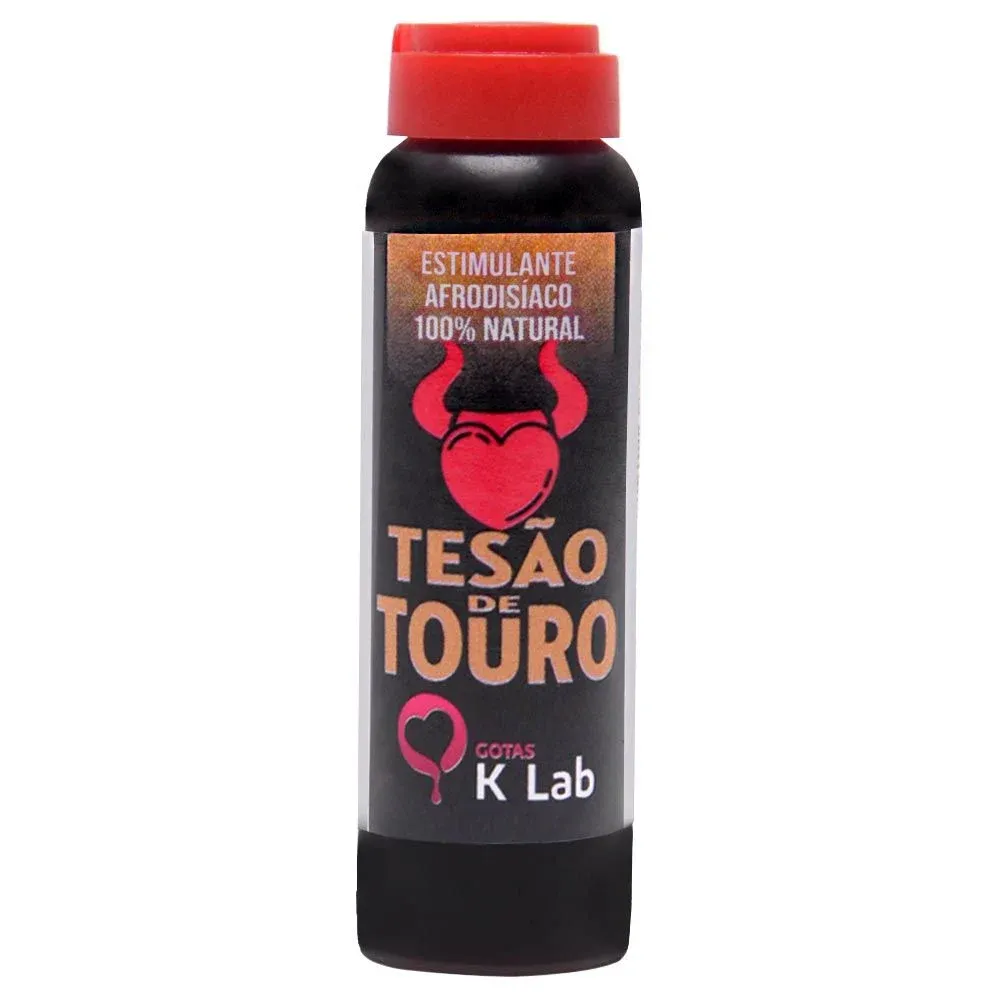 TESÃO DE TOURO EXCITANTE MASCULINO NATURAL, 10ML -  K-LAB                                                                                                    LIBYSEXSHOP                            Imagem