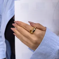 Anel Entrelaçado Fileira Cravejada - Foto 3