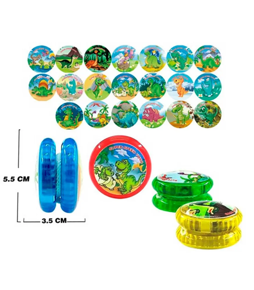 Brinquedo Ioiô Yoyo Dinossauro C/ Luz Led Resistente e Queda Facil