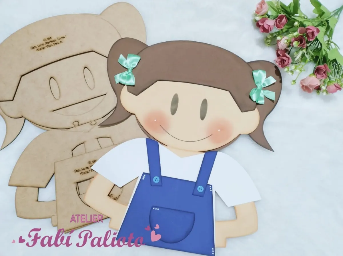 G1.690  Gabarito de Moldes em MDF  Luva Mariana Conta 1