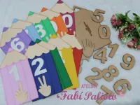 G1.691  Gabarito de Moldes em MDF  Lápis Números e Quantidades - Foto 3