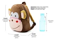 Mochila Infantil Ladyzone Zoo Macaco  Pré-Escolar Unissex  - Foto 5