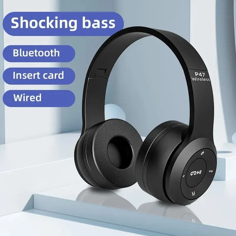 Fone De Ouvido Bluetooth P47 Wireless 5.0 Headphone Micro Sd Imagem
