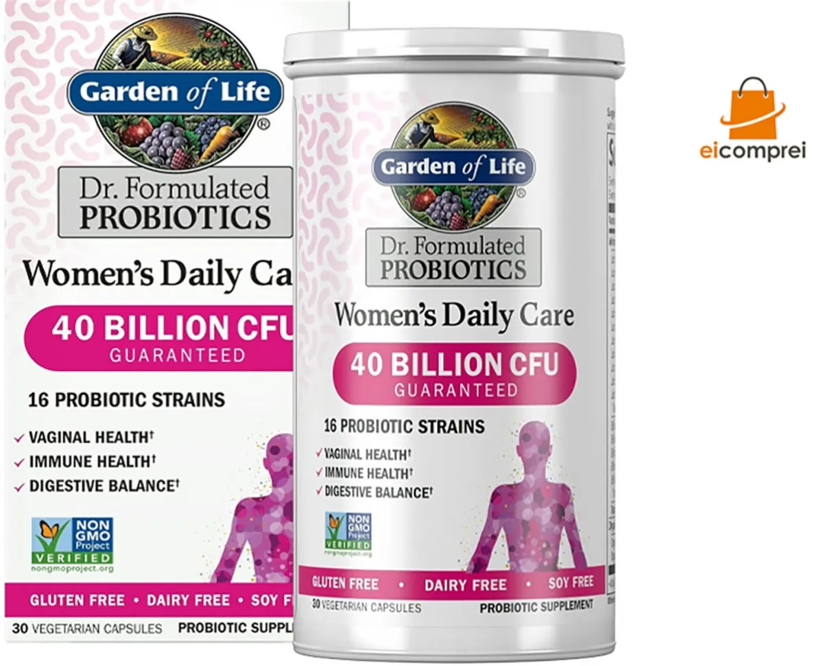 Probiótico Garden Of Life 40 Bilhões Women Vegetariano 16 Strains Vaginal Health C/30caps + Frete Grátis