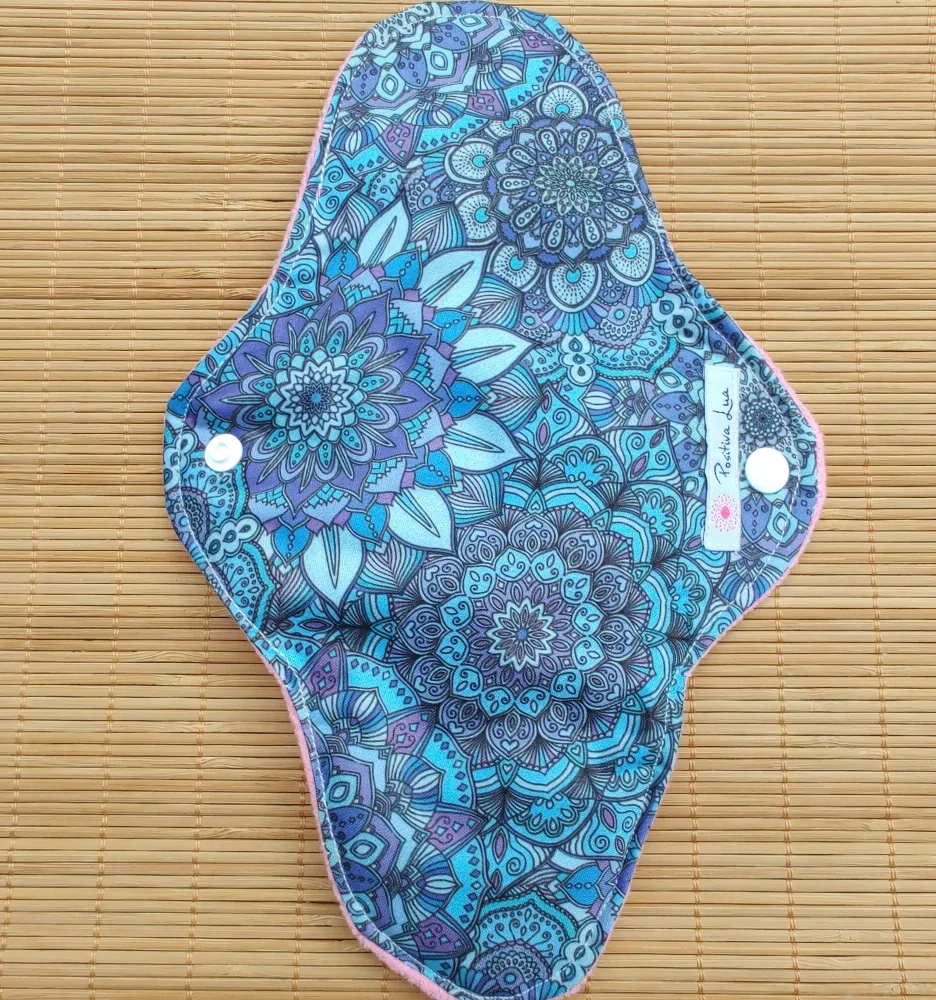 Absorvente Ecológico G - MANDALA AZUL - Fluxo Intenso Noturno