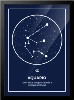 Quadro Signos do Zodíaco Aquário - Frete Grátis