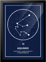 Quadro Signos do Zodíaco Aquário - Frete Grátis — imagem principal