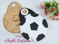 G1.693 Gabarito de Moldes em MDF Lixeira Bola de Futebol