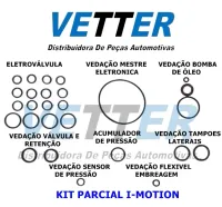 KIT VEDAÇÕES CAMBIO IMOTION VW KIT COM ANEIS  E TAMPAO KIT PARCIAL VT3007