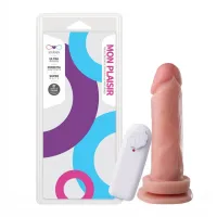 PRÓTESE COM VIBRADOR E VENTOSA 16CM