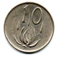 África do Sul - 1966 - 10 Cents - Foto 2