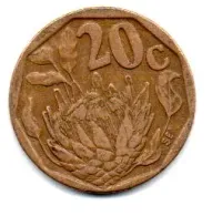 África do Sul - 1993 - 20 Cents - Foto 2